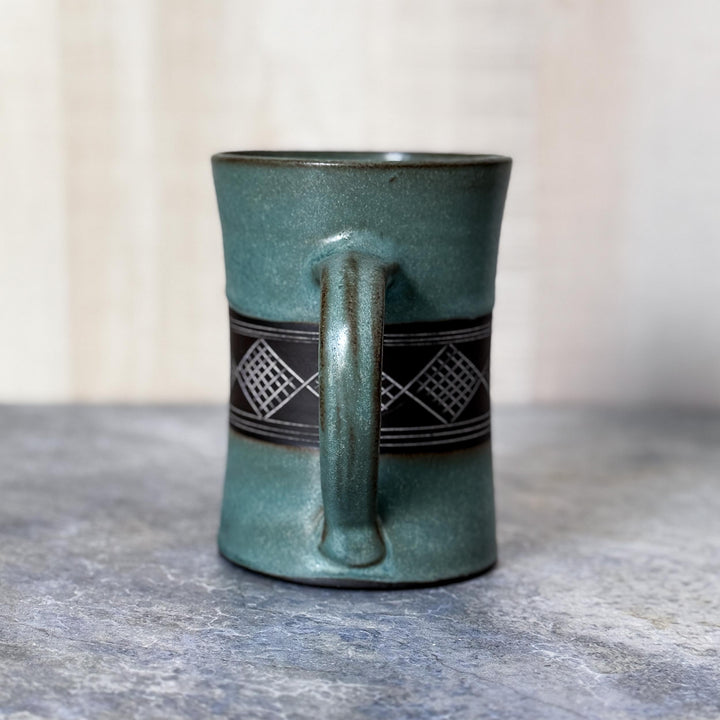 Large ceramic café-style coffee mug