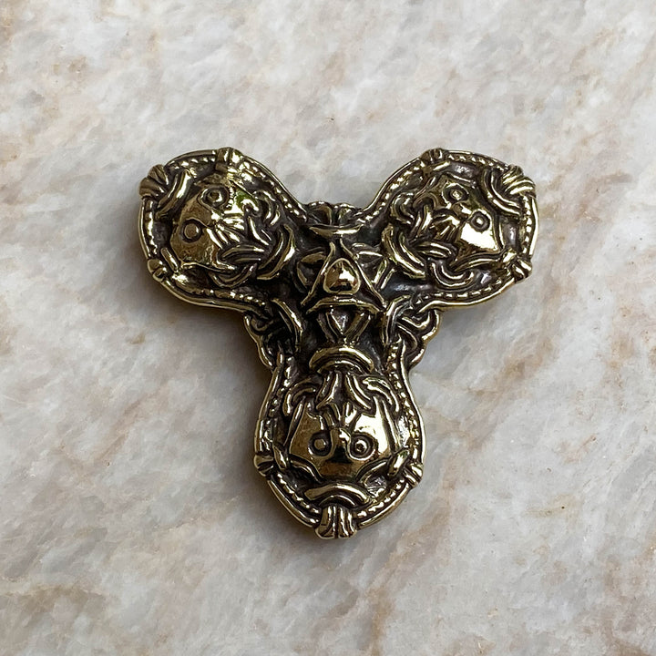 Mask Trefoil Brooch