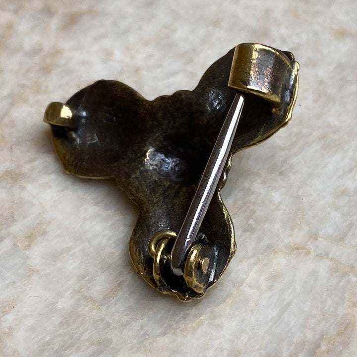 Mask Trefoil Brooch
