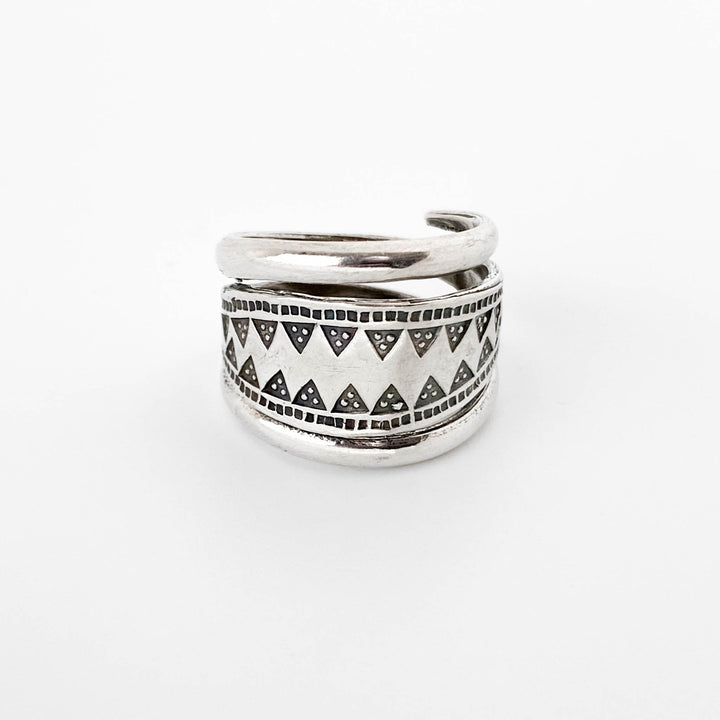 Stamped Triangle Ring