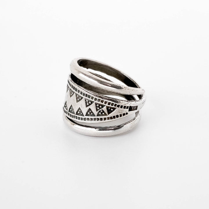 Stamped Triangle Ring