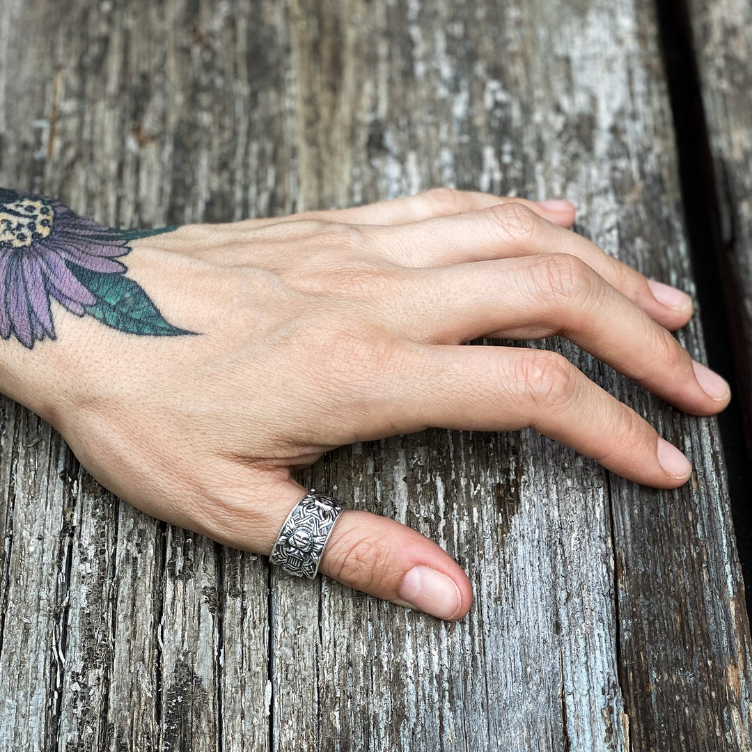 Viking Beast Head Ring