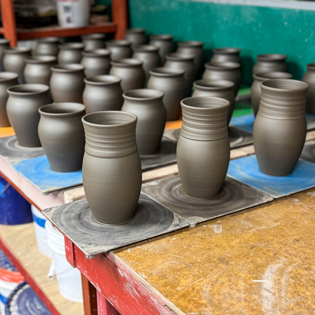 Greenware at Feed The Ravens studio, Monroe, Maine