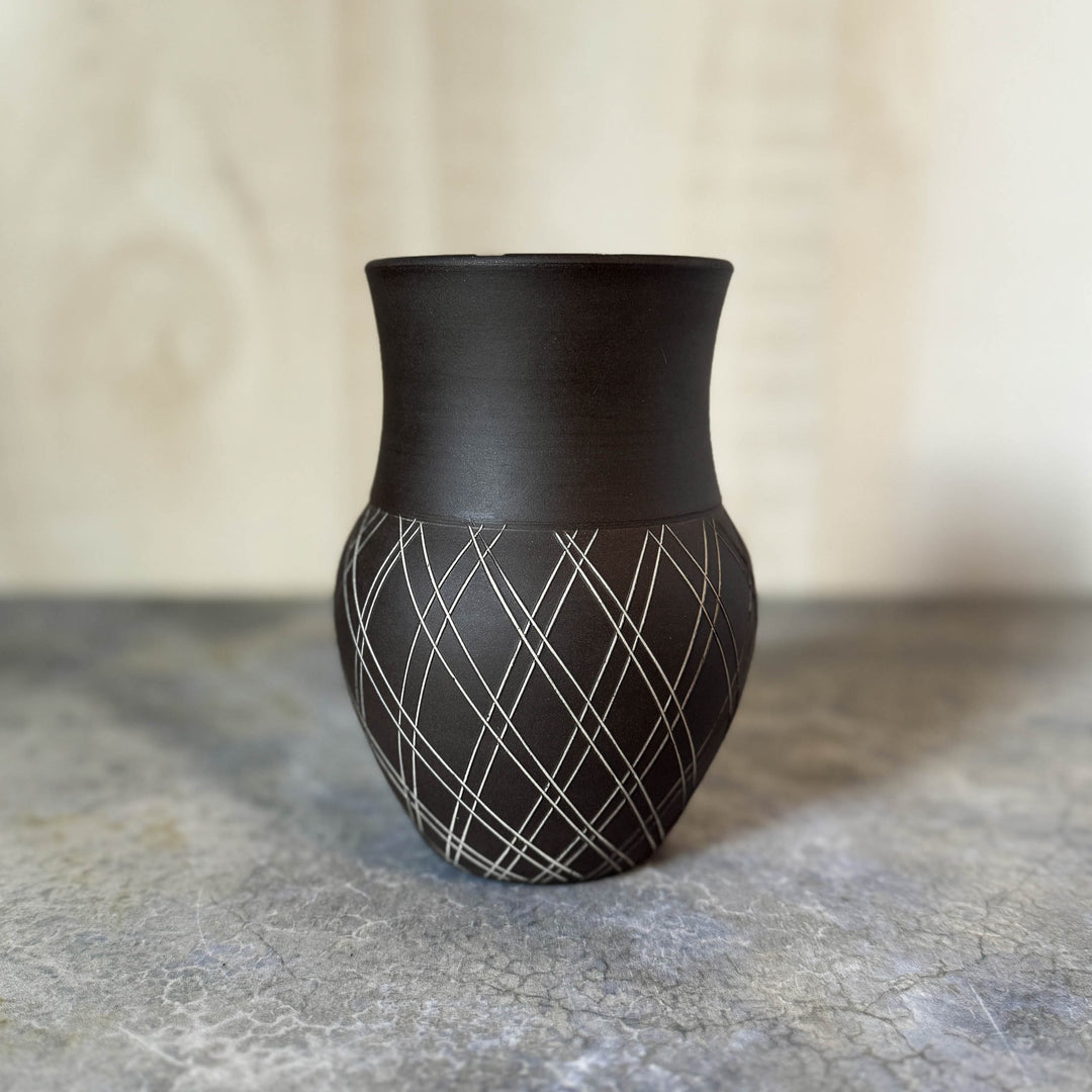 Double Plaid Vase, Small