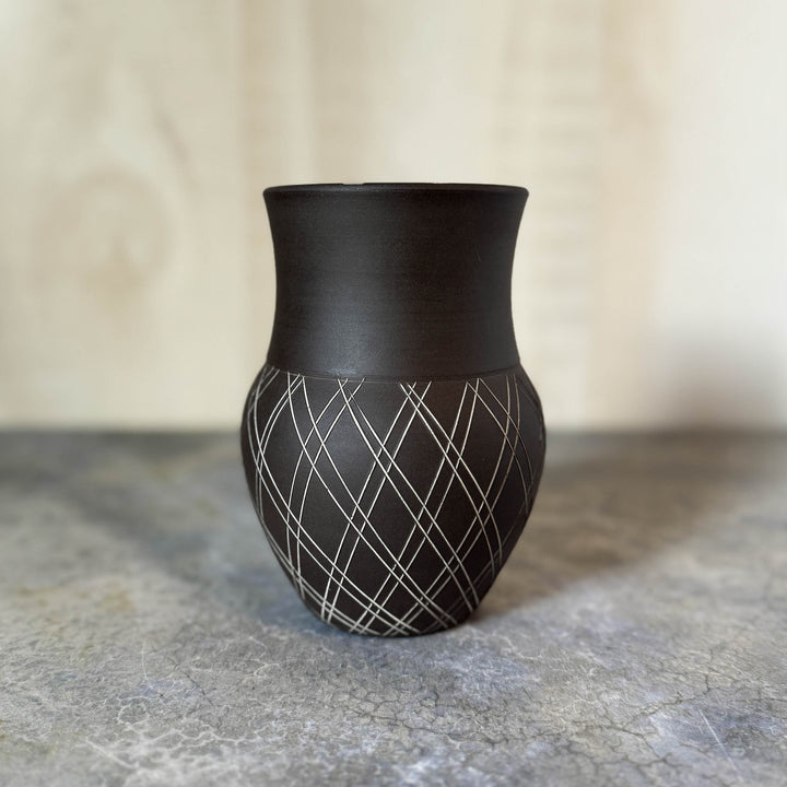 Double Plaid Vase, Small