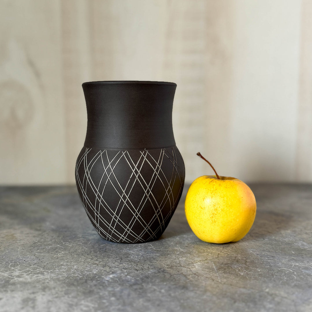 Double Plaid Vase, Small