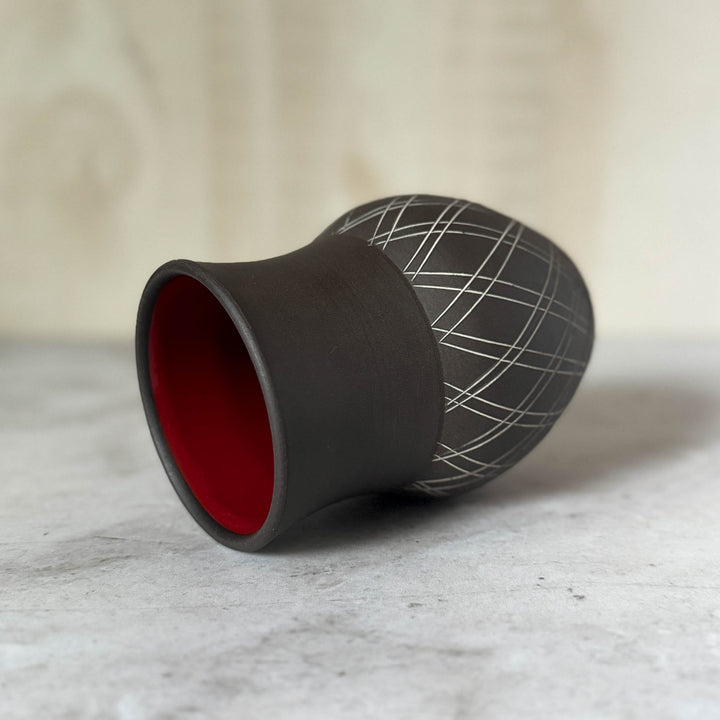 Double Plaid Vase, Small