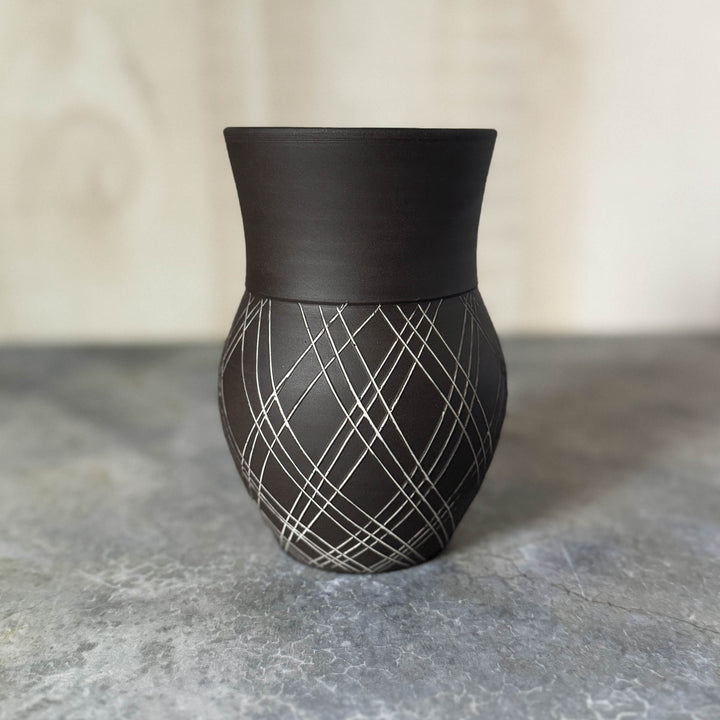 Triple Plaid Vase, Small