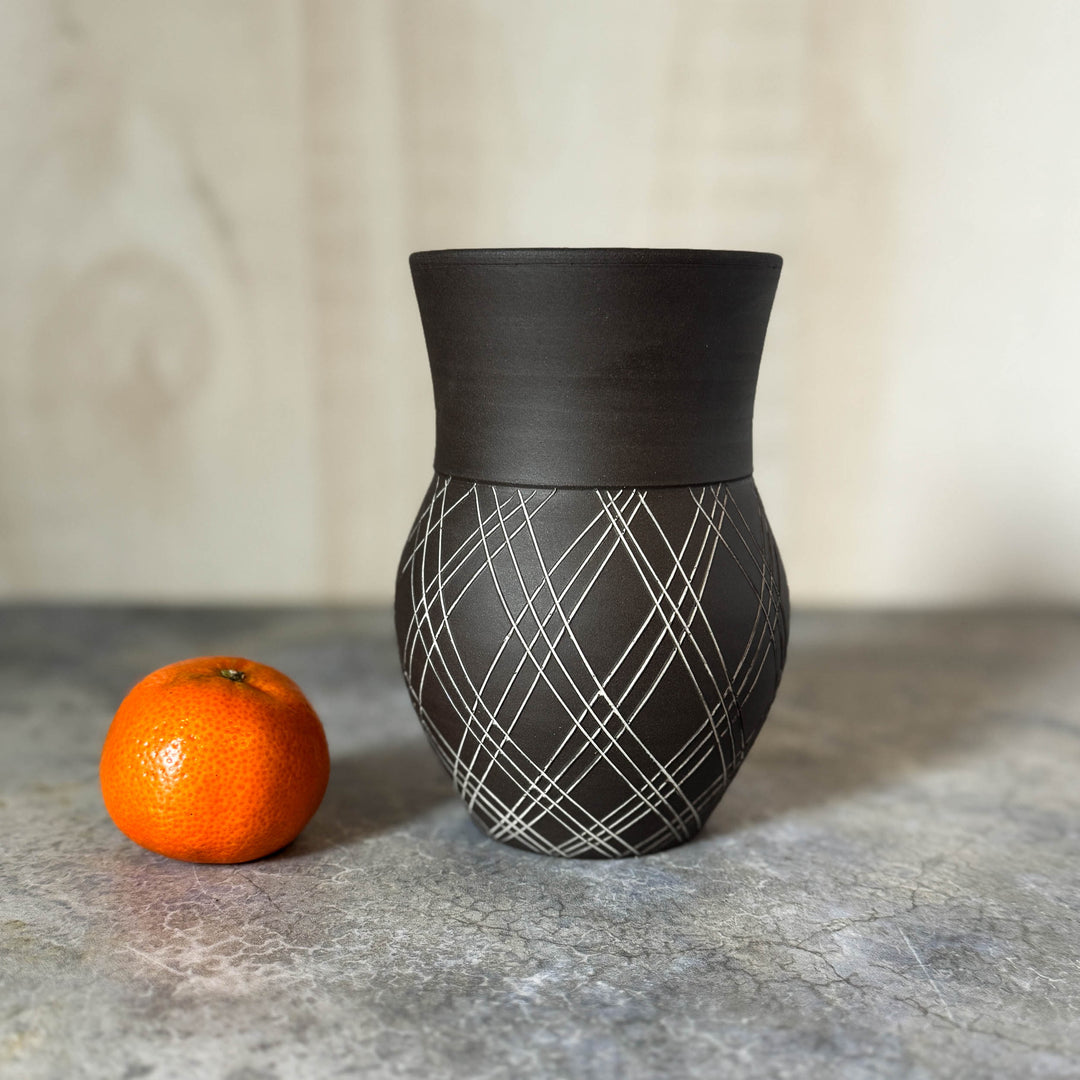 Triple Plaid Vase, Small