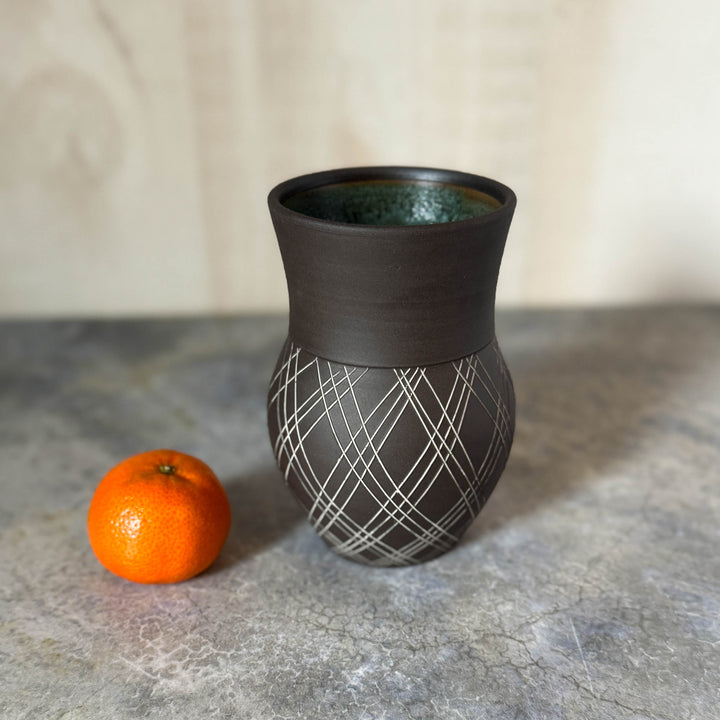 Triple Plaid Vase, Small