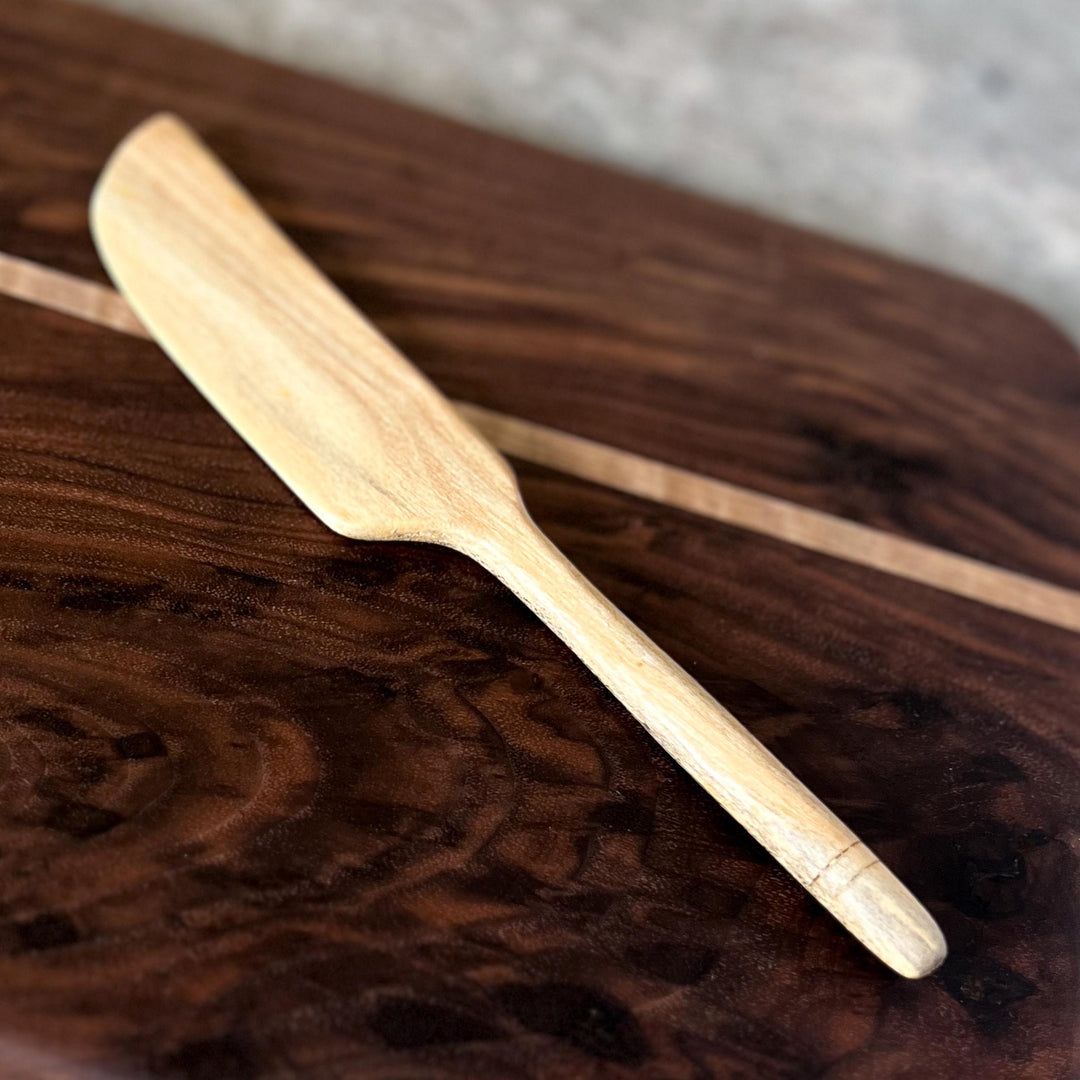 Hand-Carved Fruit Wood Butter Knife