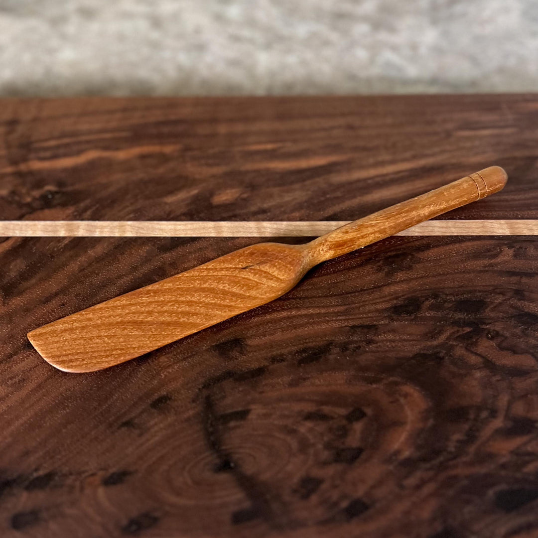 Hand-Carved Plum Wood Butter Knife