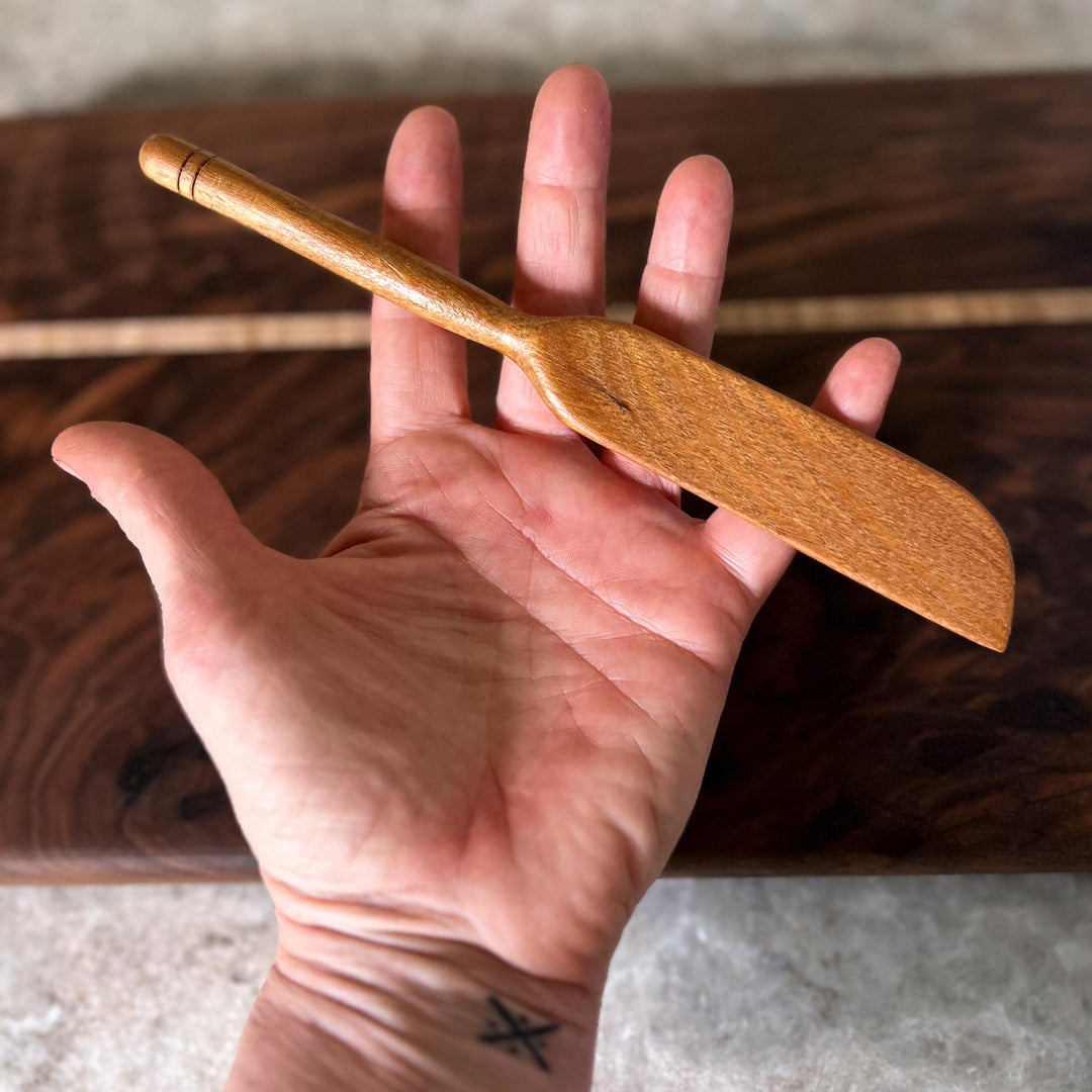 Hand-Carved Plum Wood Butter Knife