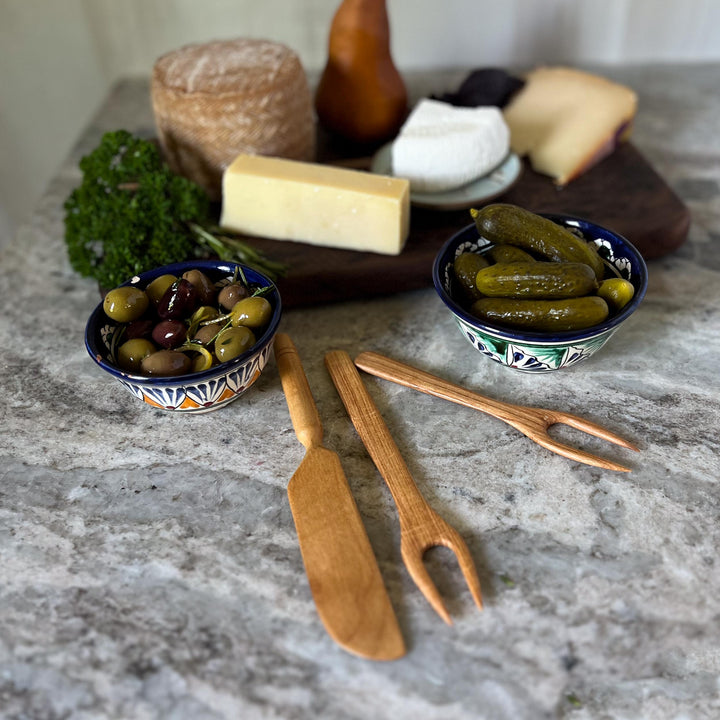 Hand-Carved Plum Wood Butter Knife