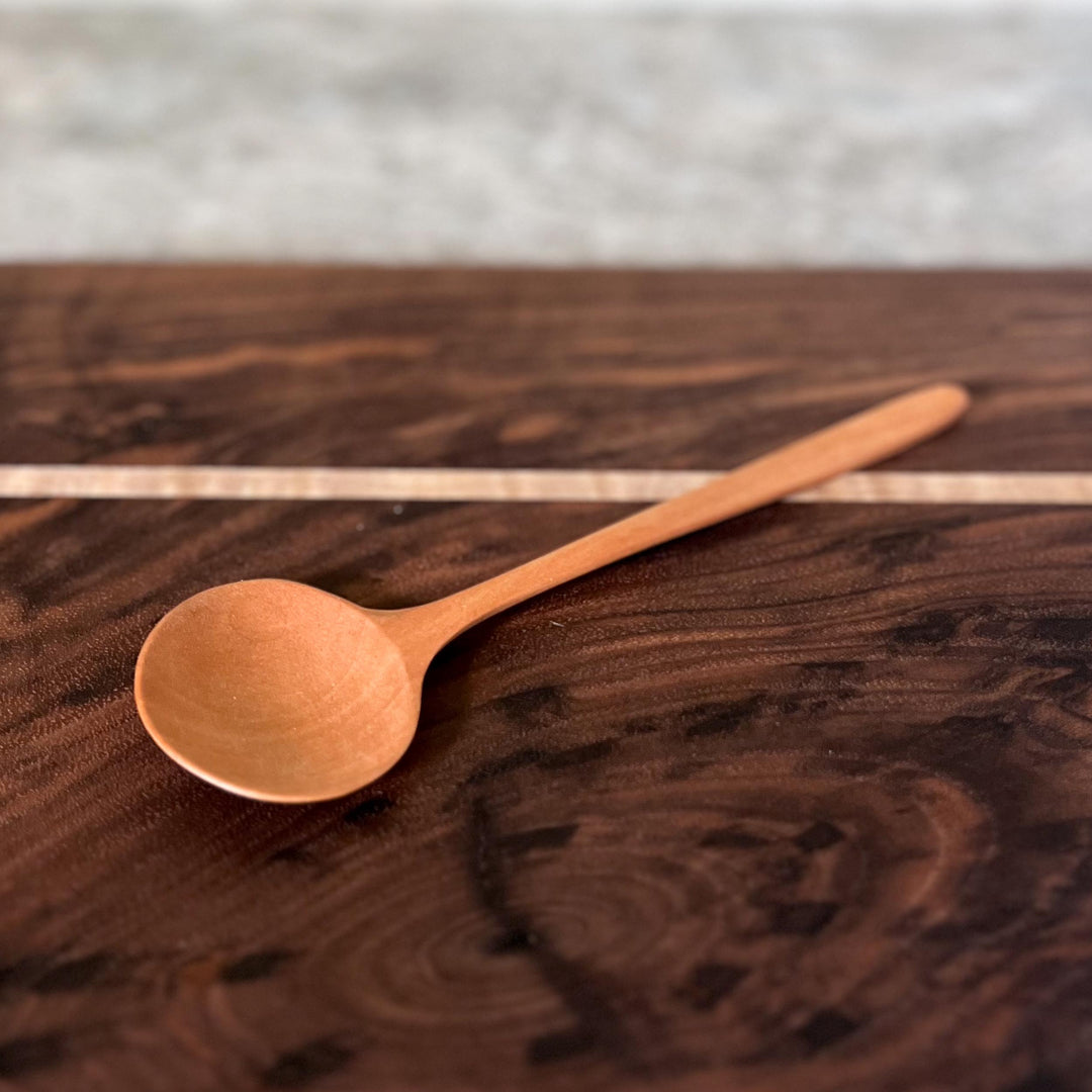 Hand-Carved Cherry Wood Spoon