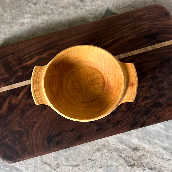 Hand Carved Hedeby Apple Wood Bowl