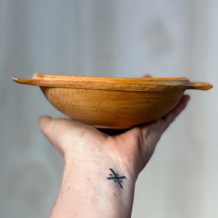 Hand Carved Hedeby Apple Wood Bowl