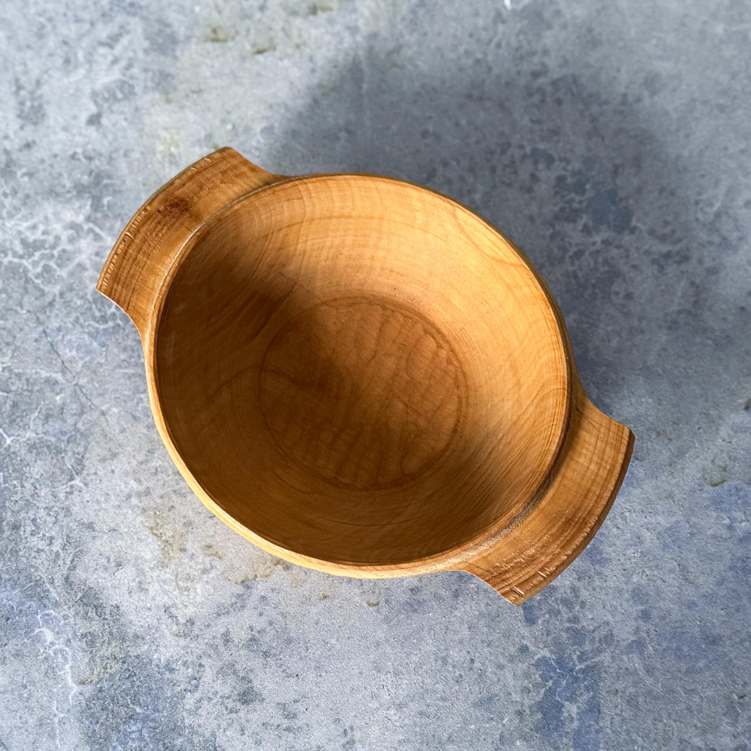 Hand Carved Hedeby Apple Wood Bowl