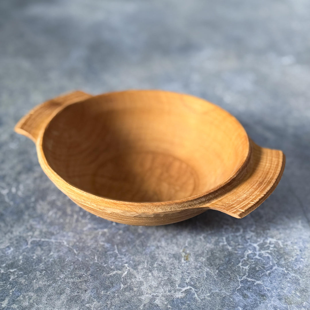 Hand Carved Hedeby Apple Wood Bowl