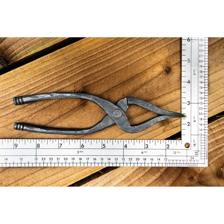 Hand-Forged Iron Bent-Nose Pliers