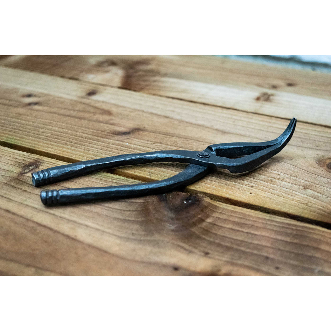 Hand-Forged Iron Bent-Nose Pliers