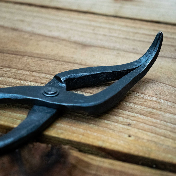 Hand-Forged Iron Bent-Nose Pliers