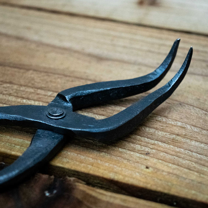 Hand-Forged Iron Bent-Nose Pliers