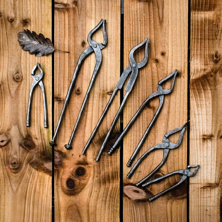 Hand-Forged Iron Bent-Nose Pliers