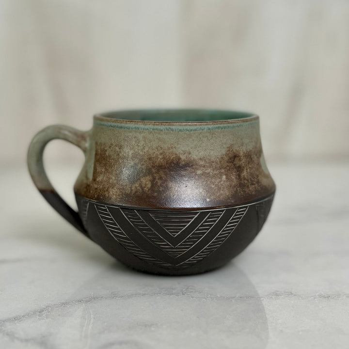 Dipped Chevron Cappuccino Mug