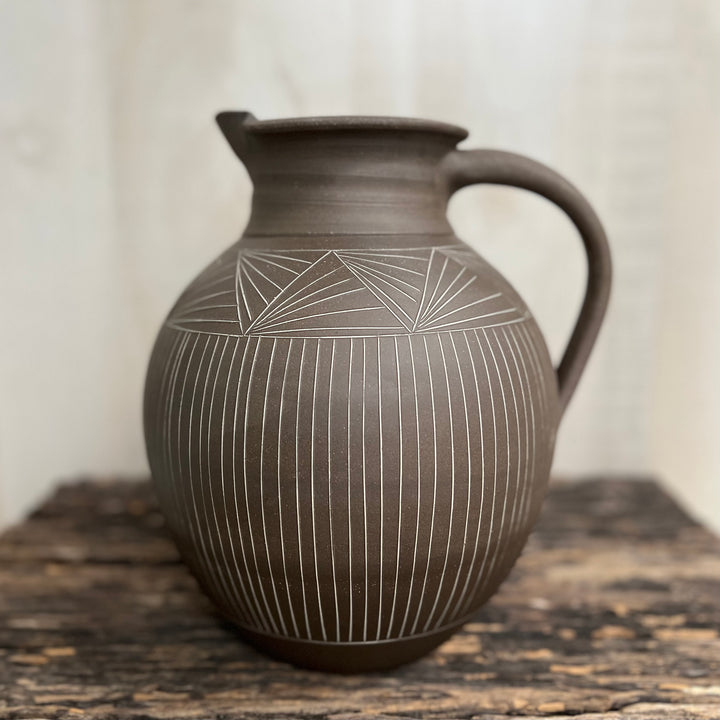 Pinstripe Rubenesque Pitcher