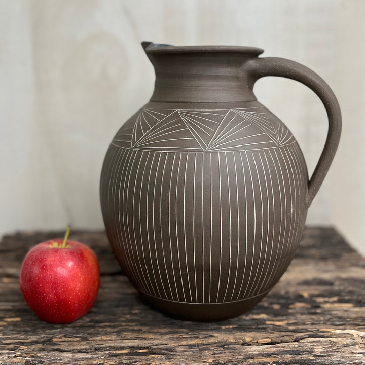 Pinstripe Rubenesque Pitcher