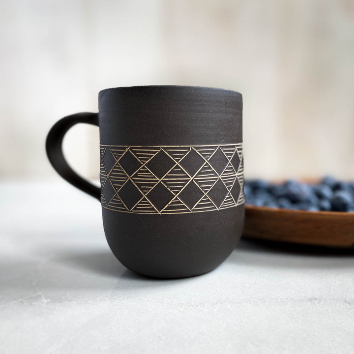 Banded Diamond Mug