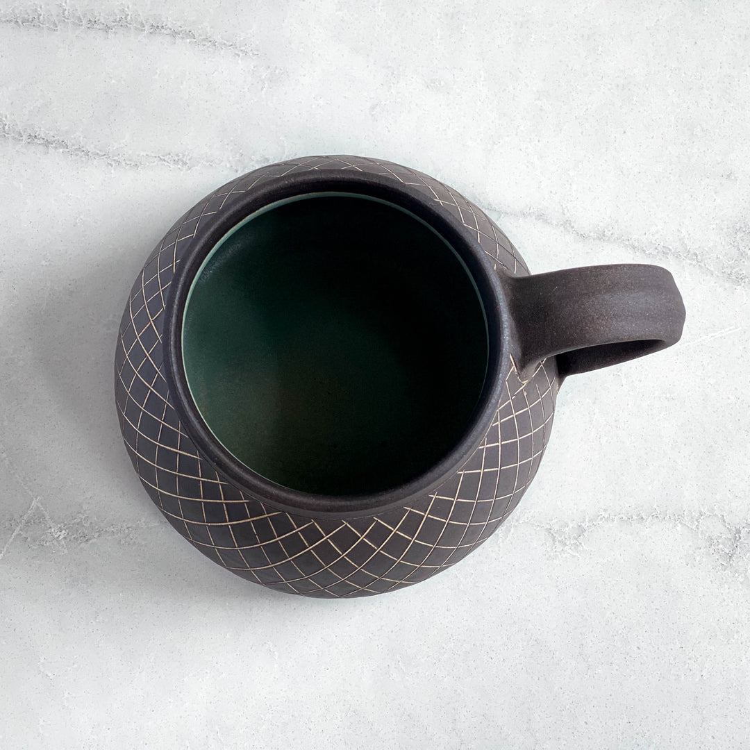 Crosshatch Big Bottom Mug