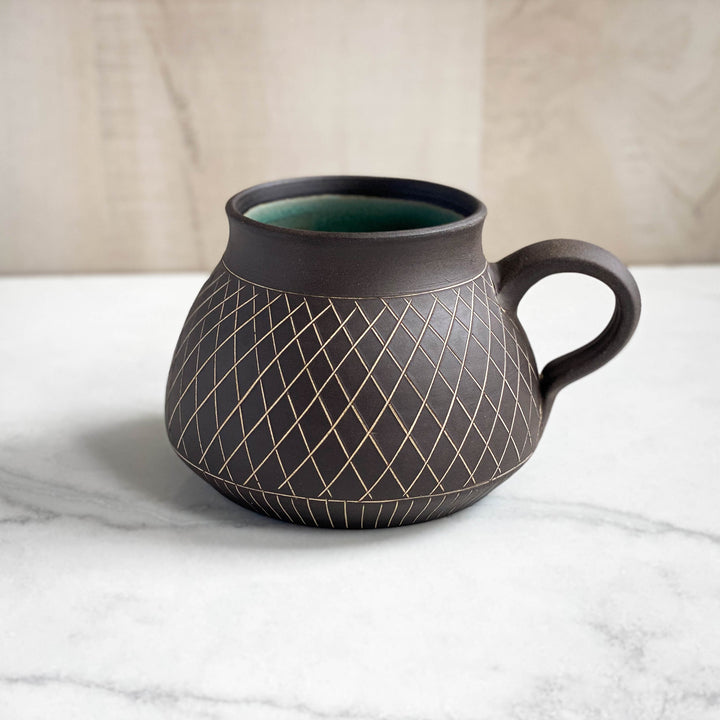 Crosshatch Big Bottom Mug