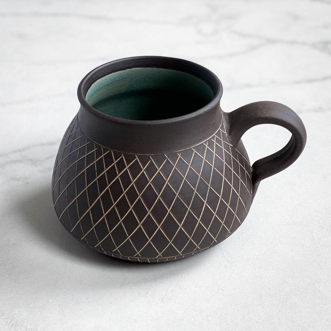 Crosshatch Big Bottom Mug