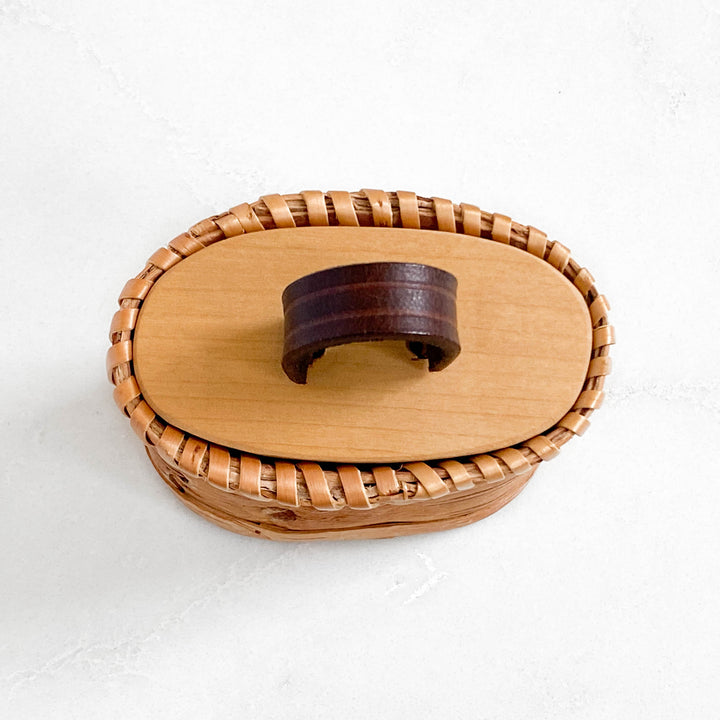 Small Oval Artisan Birchbark Box, 3 inch