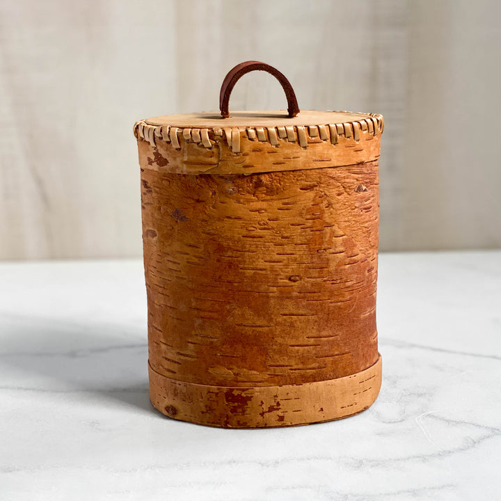 Tall Oval Artisan Birchbark Box, 8 inch