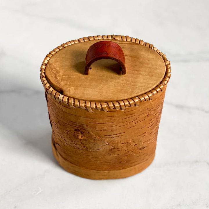 Tall Oval Artisan Birchbark Box, 8 inch