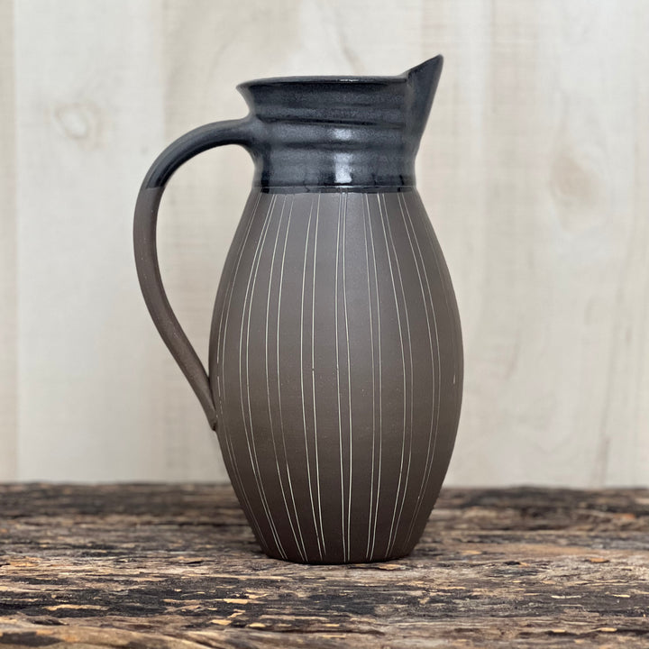 Tall Pinstripe Pitcher