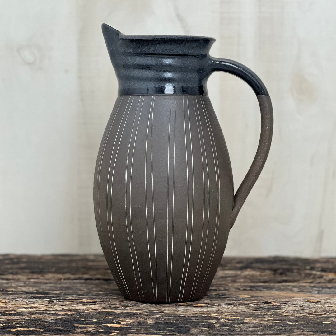 Tall Pinstripe Pitcher
